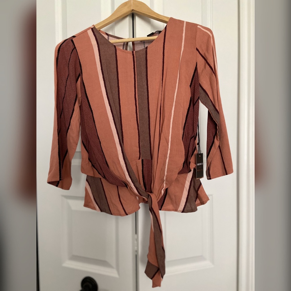 Multicolor rose woven top